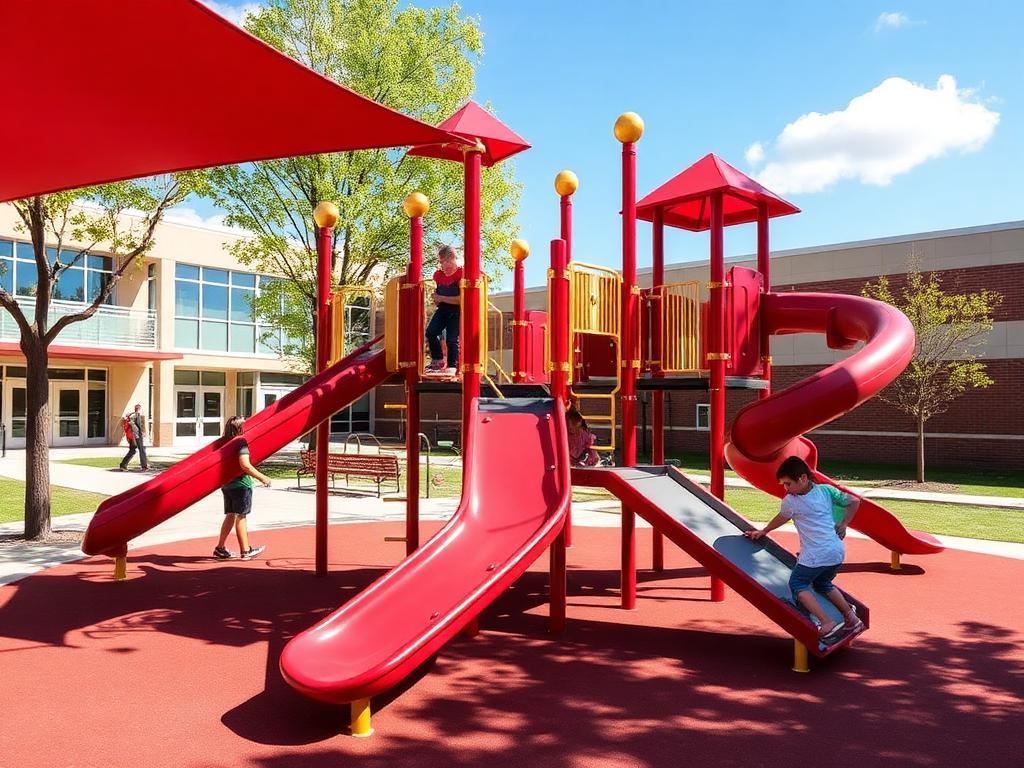 New playground climbing structure